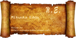 Mikuska Edda névjegykártya